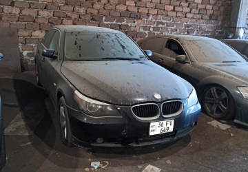 Ավտոմեքենա՝ BMW 530 I Թողարկման տարեթիվը՝ 2004թ. Նույն. համարը`WBANA73594B805571 Վկայագիր՝ PB329385 Պետհամարանիշը՝ 36 FV 649