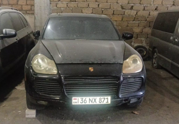 Ավտոմեքենա՝ PORSCHE CAYENNE Turbo 4.5 Թողարկման տարեթիվը՝ 2005թ. Նույն. համարը`WPTAC29P85LA92387 Վկայագիր՝ PB541340 Պետհամարանիշը՝ 36 NX 871