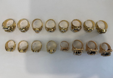 Ոսկերչական իրեր ըստ կից ցուցակի`16 լոտ (գտնվելու վայրը՝ ք. Էջմիածին, Բաղրամյան 4/2)