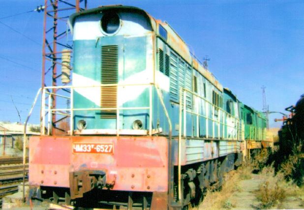 Ջերմաքարշ (Тепловоз ЧМЭЗ), գործ. համարը՝ 6527, գույք. համարը՝ 51130158, արտ. տարեթիվը՝ 1989, գտնվելու վայրը՝ ՏՉ Երևան, տեխ. վիճակը՝ Б/у, разукомплектован, не в рабочем состоянии, 