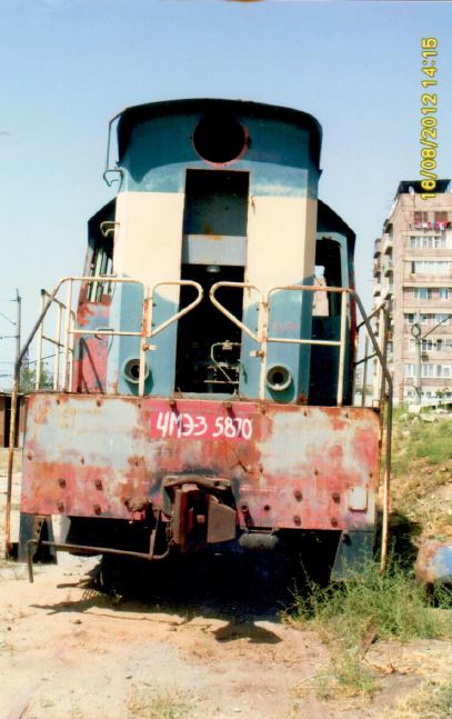 Ջերմաքարշ (Тепловоз ЧМЭ-3), գույքային №՝ 51130032, գործ. №՝ 5870, տարեթիվը՝ 1987, տեխ. վիճակը` նախապատրաստական աշխատանքներից հետո ենթակա է փոխադրման «ՀԿԵ» ՓԲԸ-ի տարածքում, տեղակայման վայրը` ՏՉ Երևան Արցախի 32